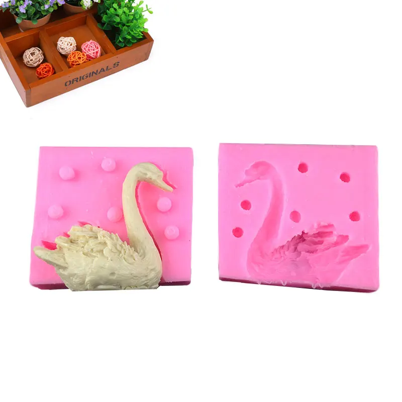 2 шт. 3D Лебедь выпечки инструмент формы шоколадный кекс для печенье дома Розовый |
