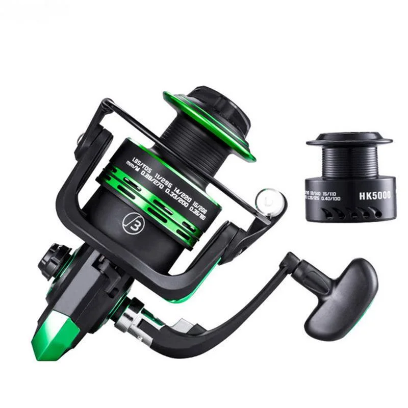 2021 High Speed Double Spool Spinning Fishing Reel 5.1:1/5.2:1 Gear Ratio Carp Fishing Reels Left/Right Hand Fishing Reel Wheels