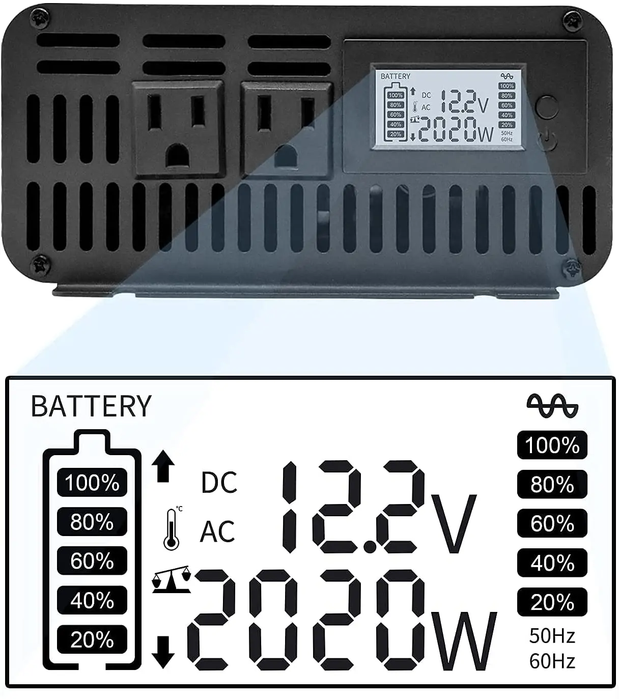 Инвертор мощности DATOUBOSS 2000 Вт пиковый инвертор немодулированного