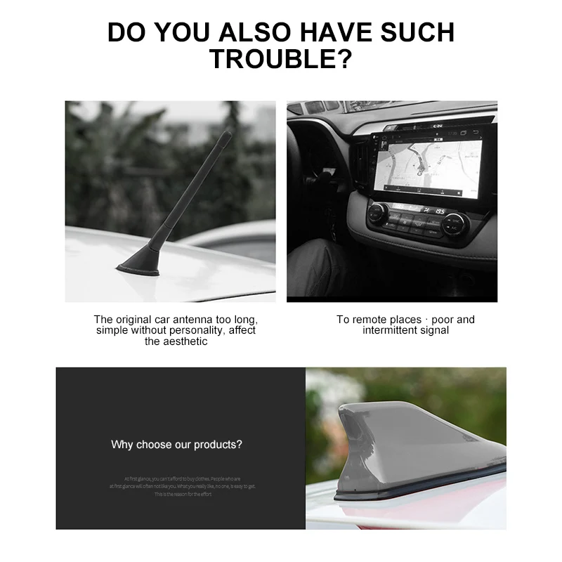 Улучшенный сигнал Универсальная автомобильная антенна плавник акулы авто крыша