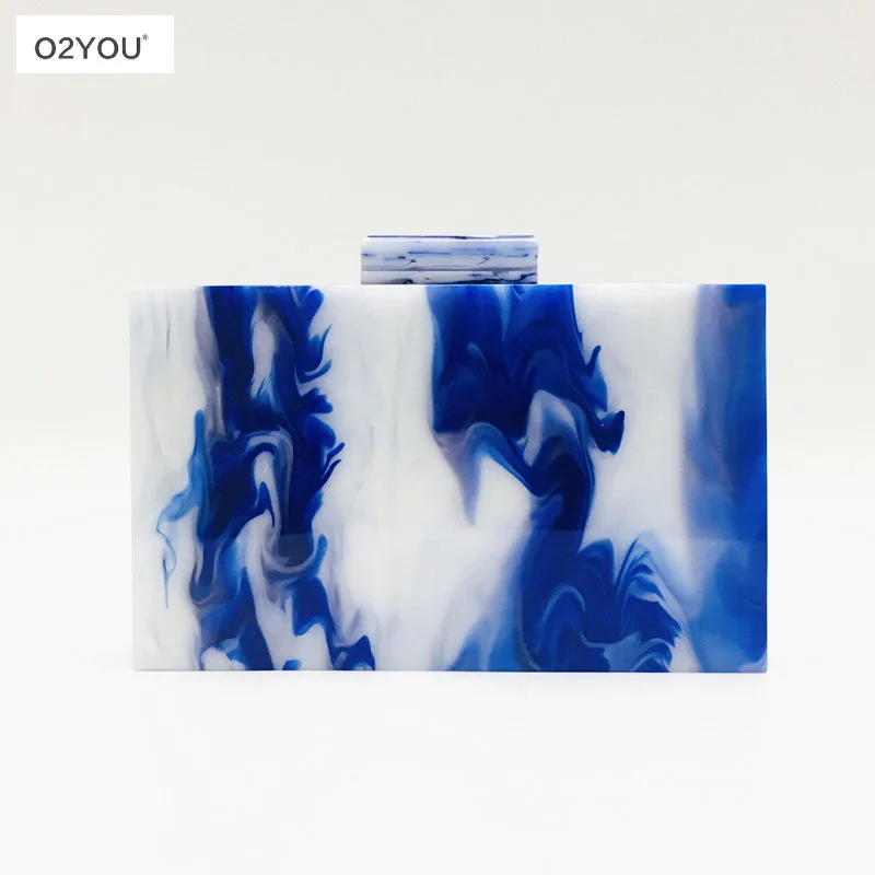 Женская вечерняя сумочка с мраморным жемчугом Свадебный клатч на цепочке