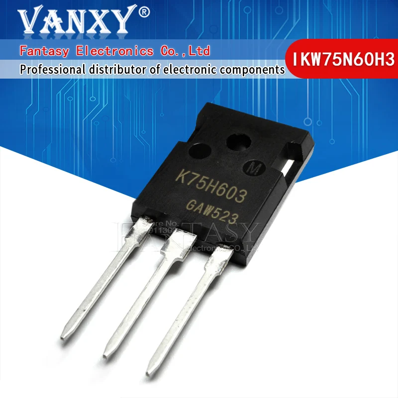 

2pcs IKW75N60H3 TO-247 K75H603 TO247 75N60 IKW75N60