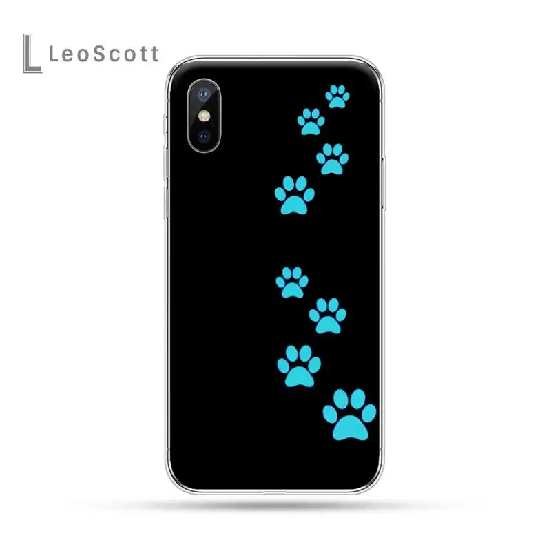 

dog footprint cartoon Paw pattern luxury protective Phone Case shell for iPhone 11 12 pro XS MAX 8 7 6 6S Plus X 5S SE 2020 XR