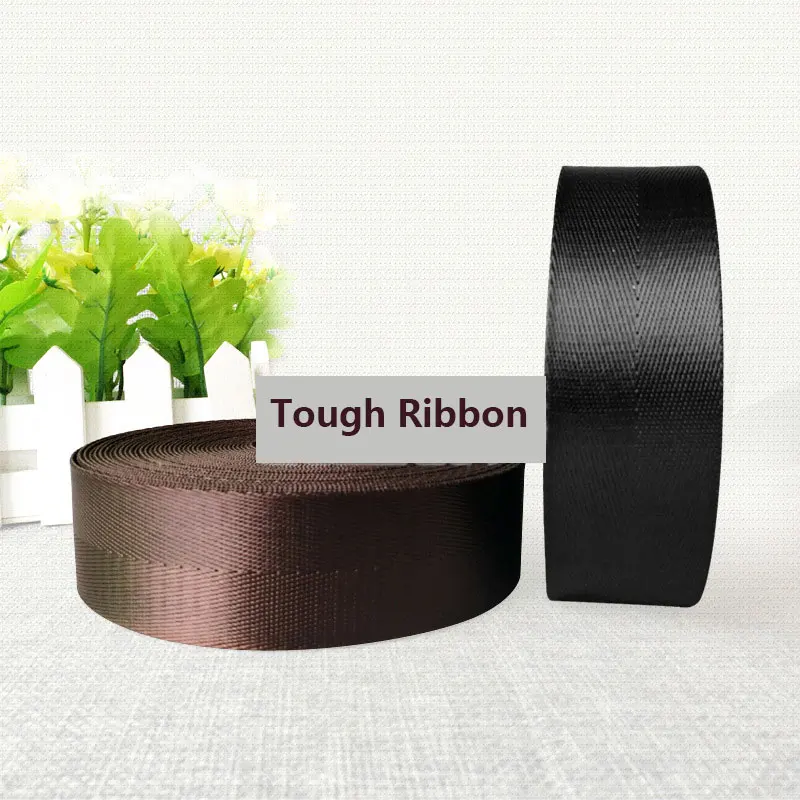 

5M/Lot 32mm Black Brown Polyester Nylon Reflective Tapes DIY Safety Seat Backpack Pet Strap Belt Strapping Bias Binding Tapes