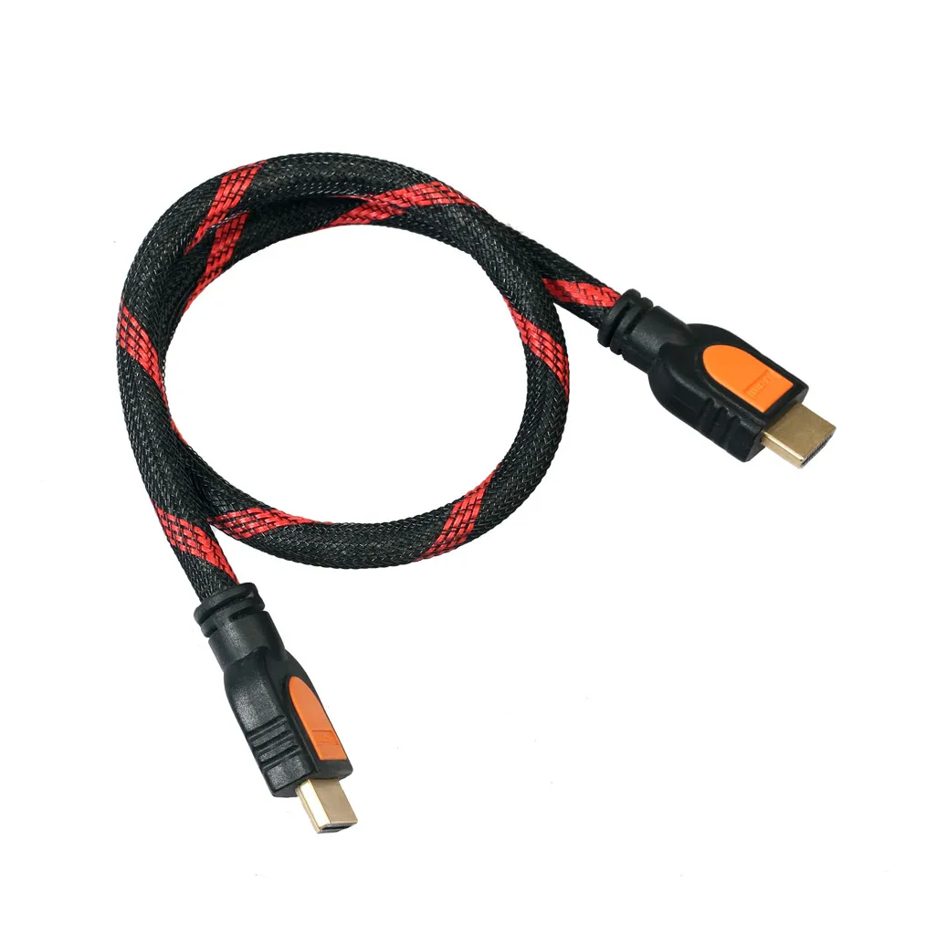 

1080p 3d Hd Hdmi Nylon Cable 0.5m For Apple Tv Pc Computer Ps4 Etc Hd Lossless Braided Transmission Cable