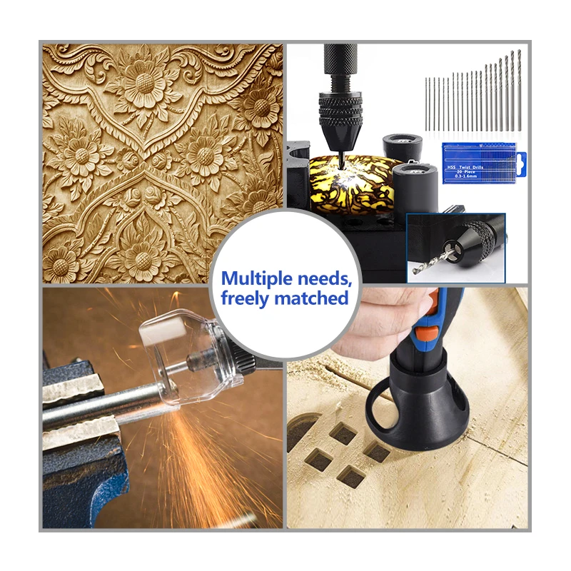 Engraver Abrasive Tools Accessories Rotary Power Tool Set with Twist Drill Bit Mini Chucks Adapter For Dremel | Инструменты