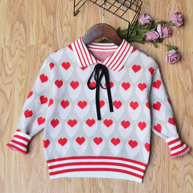 2020 на весну для девочек Трикотажный костюм осень Для детей малышей пуловер