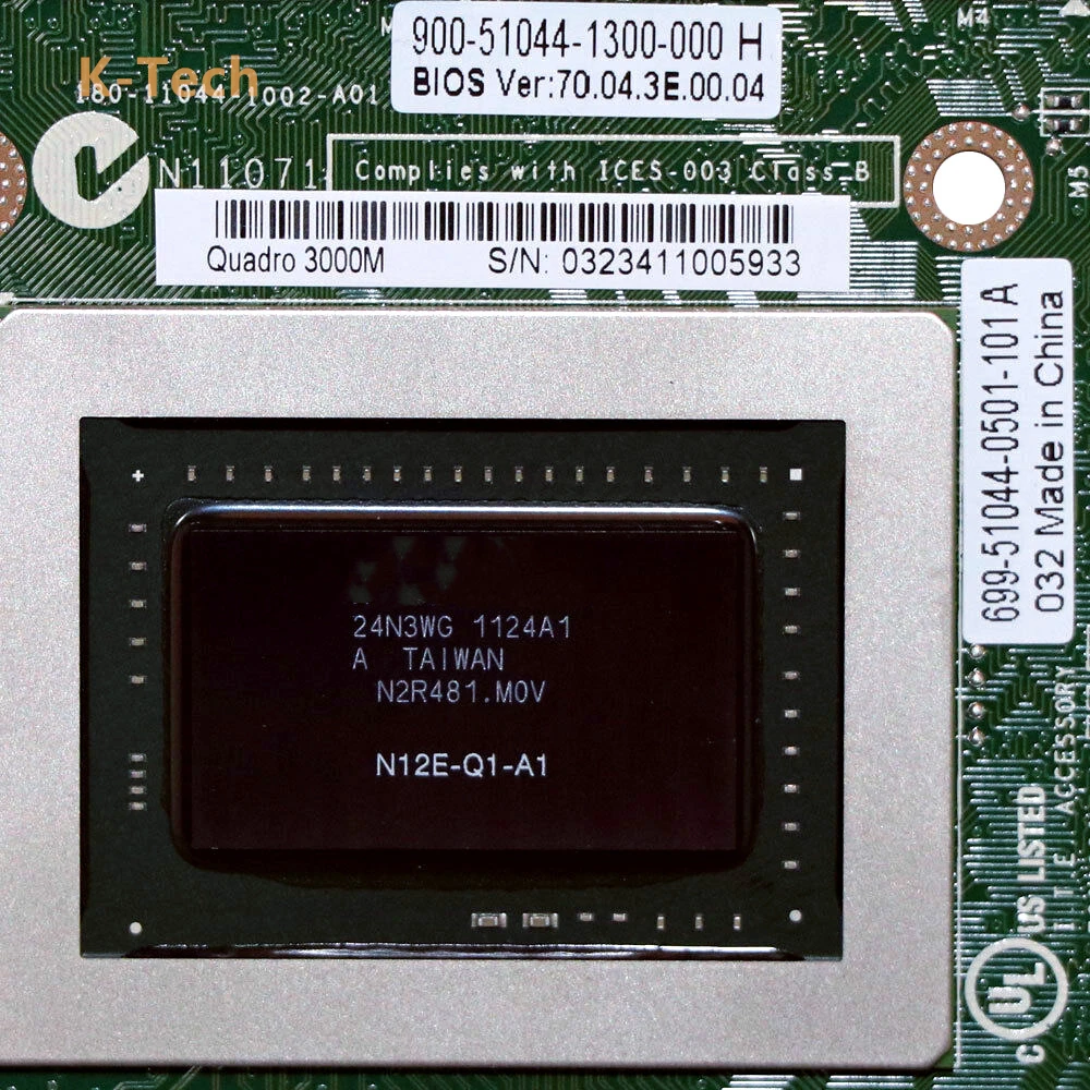 Видеокарта Quadro 3000M Q3000M VGA GPU оригинальная графическая карта для Dell Precision M6600 M6700 M6800