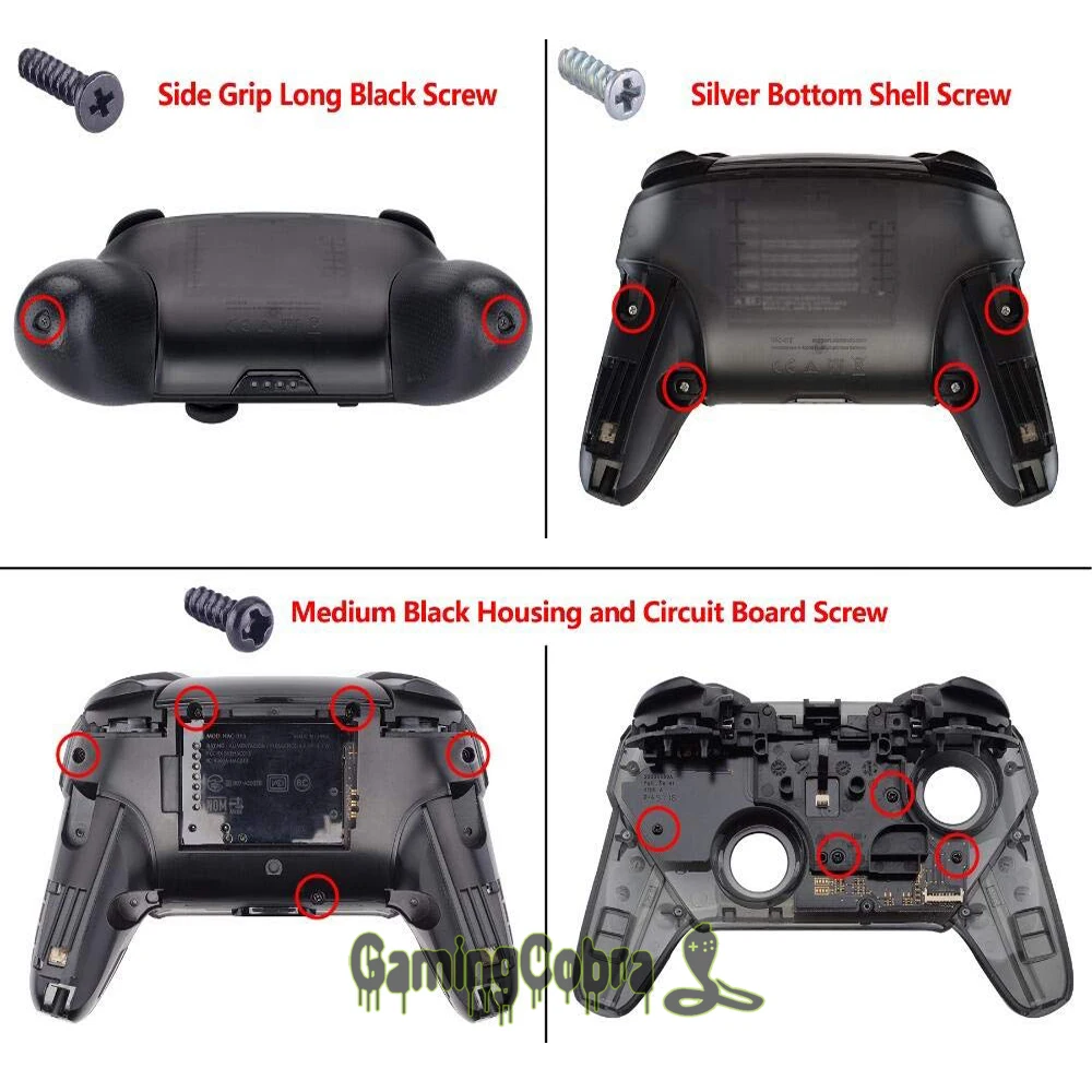 Прозрачный атомный фиолетовый лицевой и задний корпус для контроллера Nintendo Switch