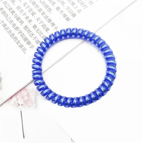 A8 Elastic Clear Telephone Wire Hair Bands Plastic Gum For Hair Ties No Crease Coil Hair Tie Ponytail Hairband Hair Accessories - Цвет: A8
