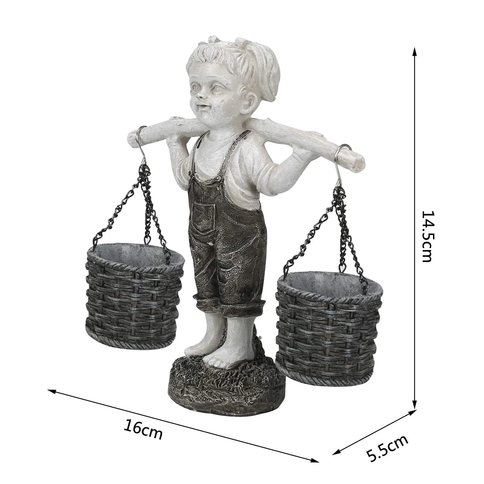 

Artistic Garden Statues Resin Sculpture Delicate Girl Giving Flower Garden Decoration Outdoor Indoor Home Decor Courtyard Jardin