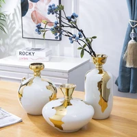 white ceramic vase dried flower flower arrangement tv cabinet nordic style living room wine cabinet living room home decoration