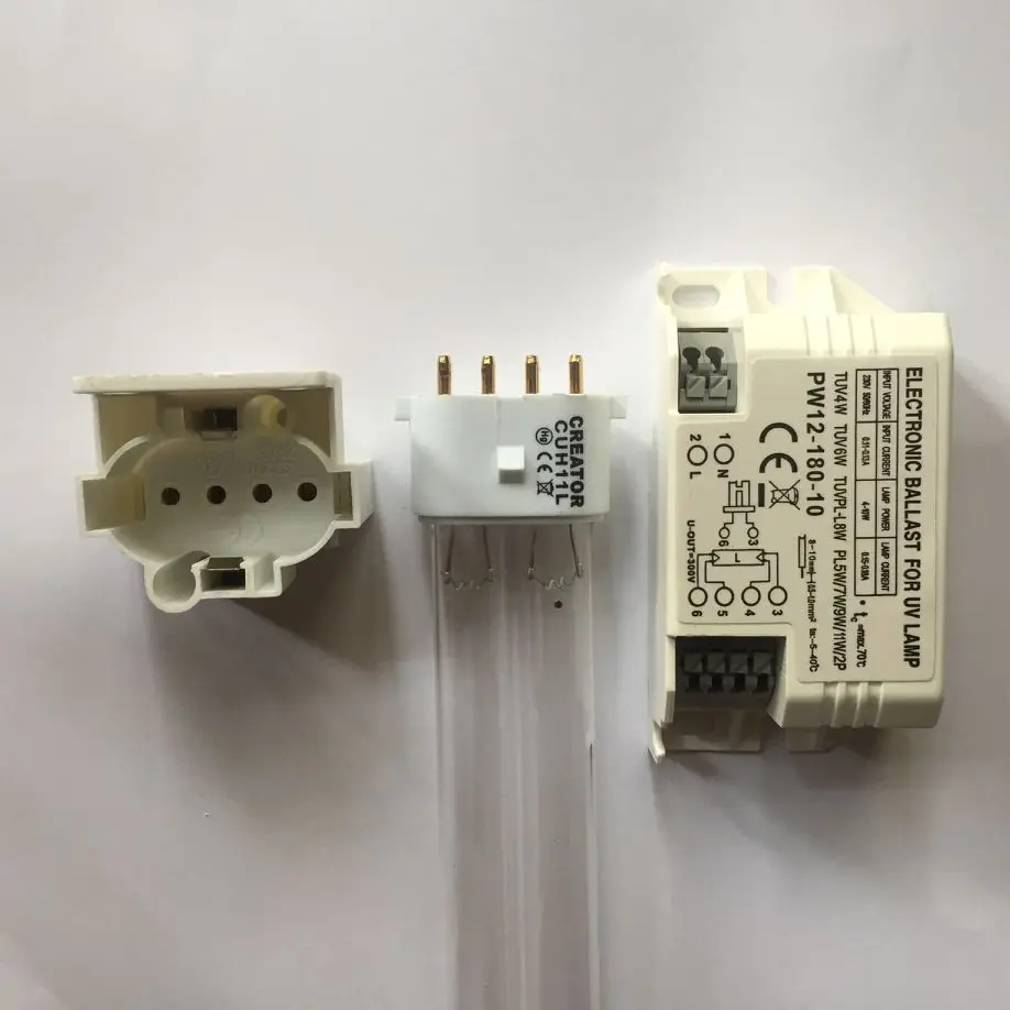 2G7 UV 9W 4 PIN 254nm UVC лампы для аквариума 11W кварцевая трубка очистки воздуха и воды. |