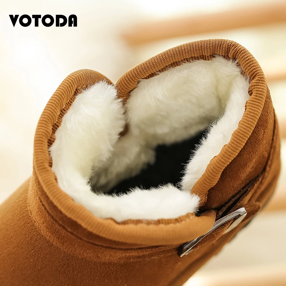 

Winter Kids Fashion Snow Boots Thick Warm Plush Soft Bottom Ankle Boots Child Cotton Shoes Toddler Cute Comfortable Short Boots