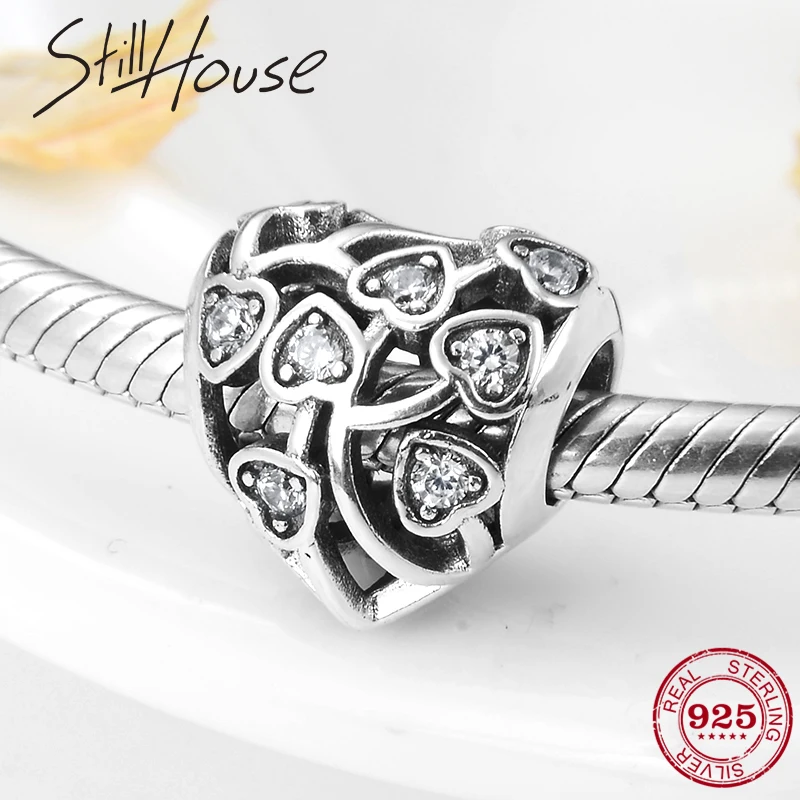Как кристалл CZ подвески в форме сердца бусины стерлингового серебра 925 Подходит