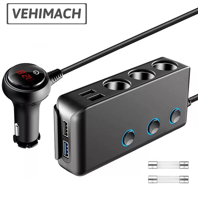 Автомобильный прикуриватель 4 USB порта быстрая зарядка 3 0 автомобильное зарядное