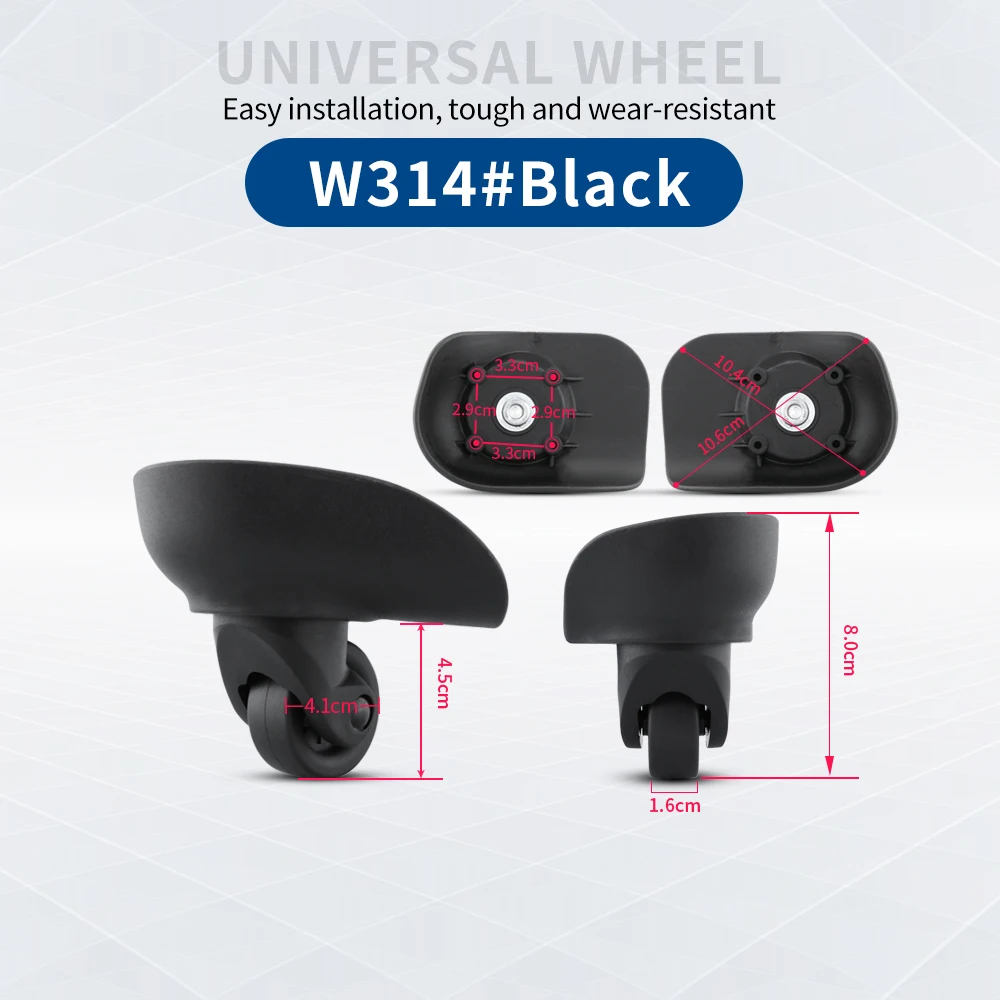 TANGYIPIN W314 Trolley luggage accessories wheel wear-resistant password suitcase replacement repair parts mute universal wheels