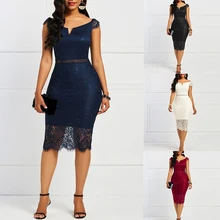 Sexy Women Dress Lace Hollow Backless Elegant Party Chic Retro Dress Black White Lace Dresses 2021 New (3)