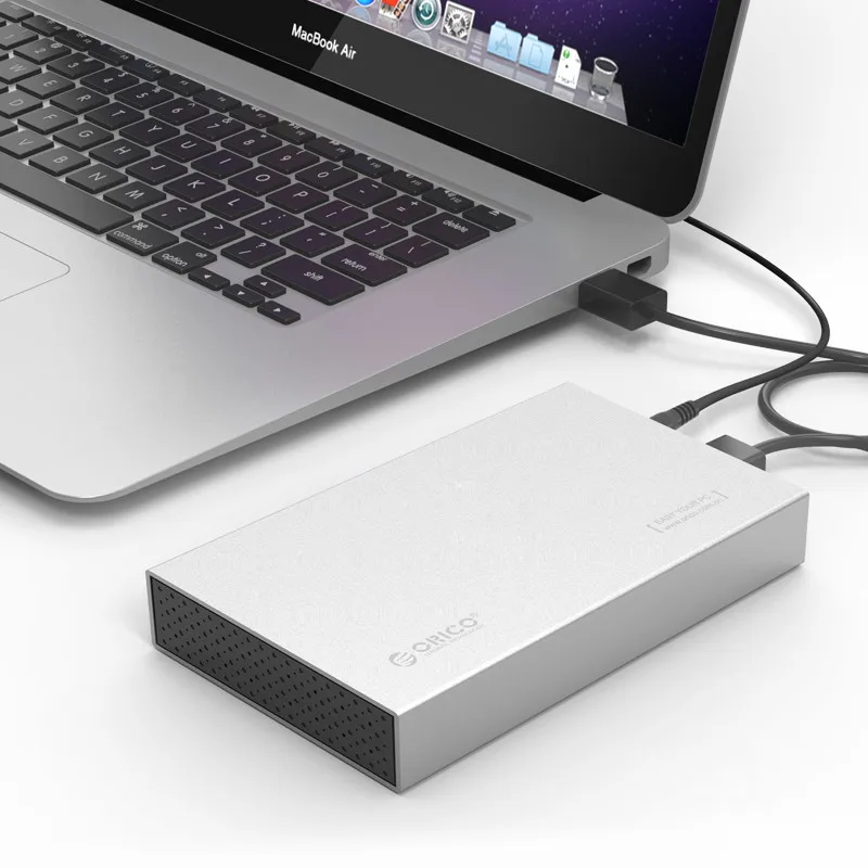 Чехол ORICO для жесткого диска с алюминиевым разъемом SATA на USB C 3,5 дюйма SSD/Sata HDD корпус для хранения USB3.1 SATA 3 с адаптером питания 12 В