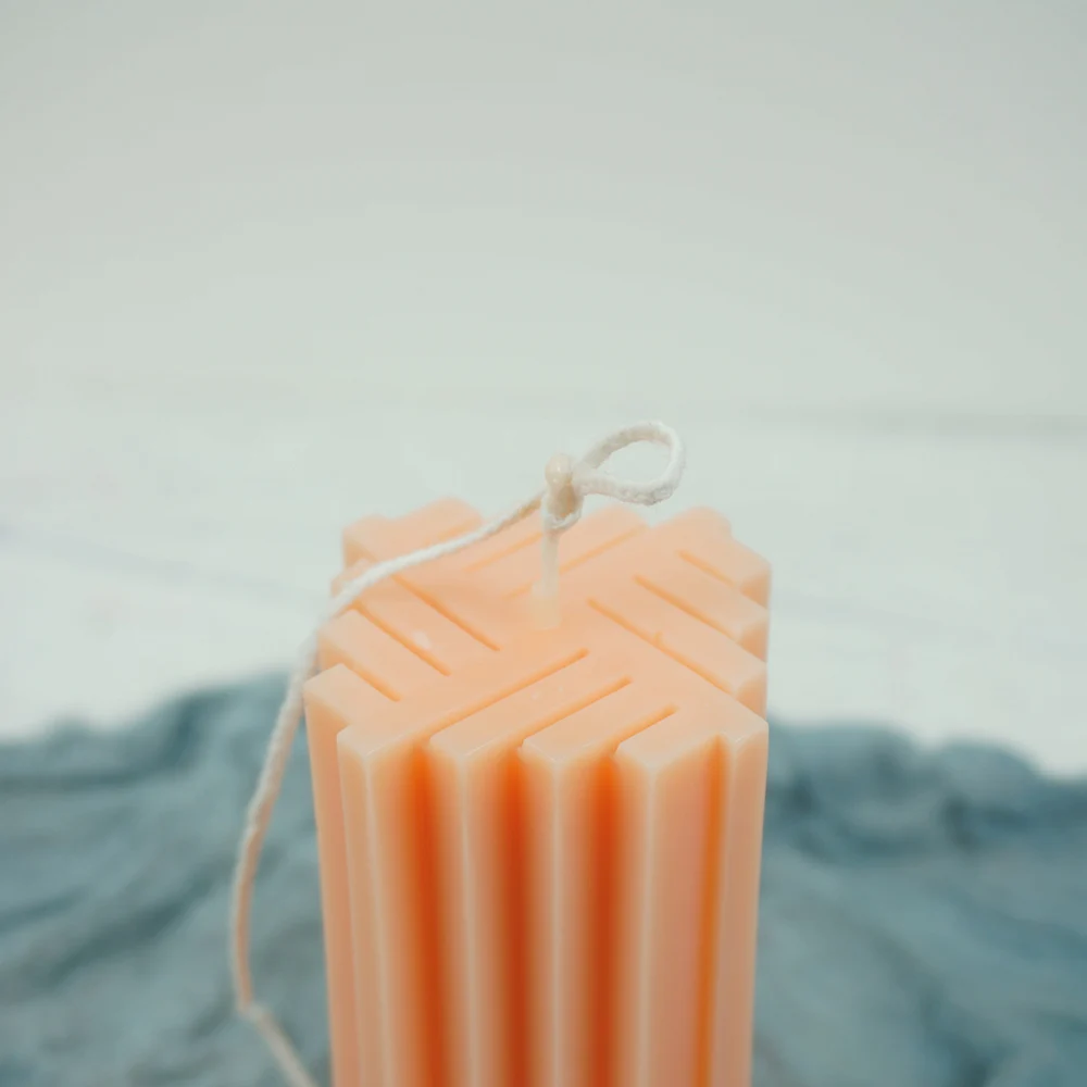 Пластиковая Ароматизированная форма для свечей саржевая Верхняя квадратная