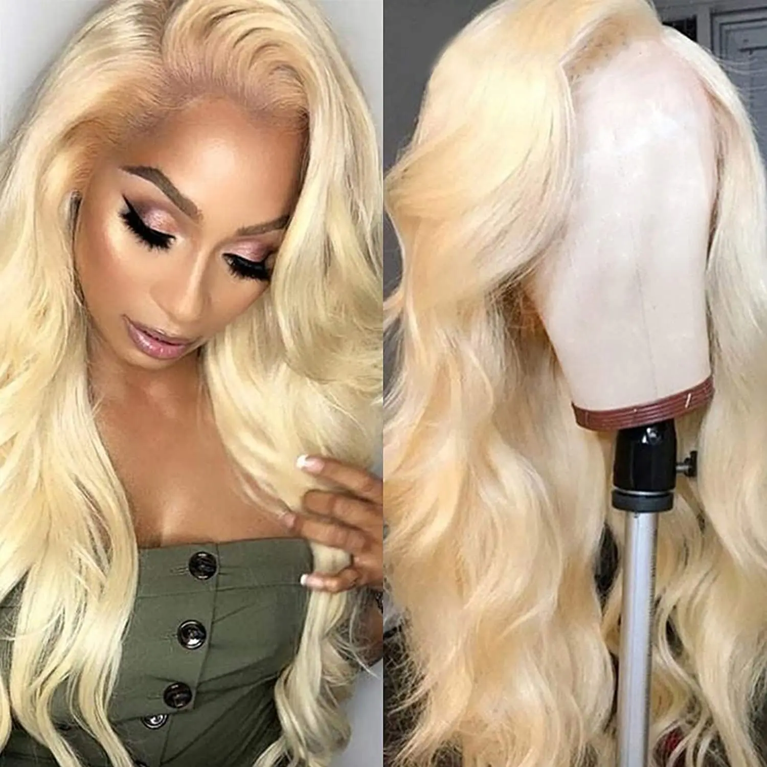 Body Wave 613 Lace Front Wigs Human Hair for Black Woman 150% Pre Plucked with Baby Hair Fake Scalp PU silk base Lace Front Wig