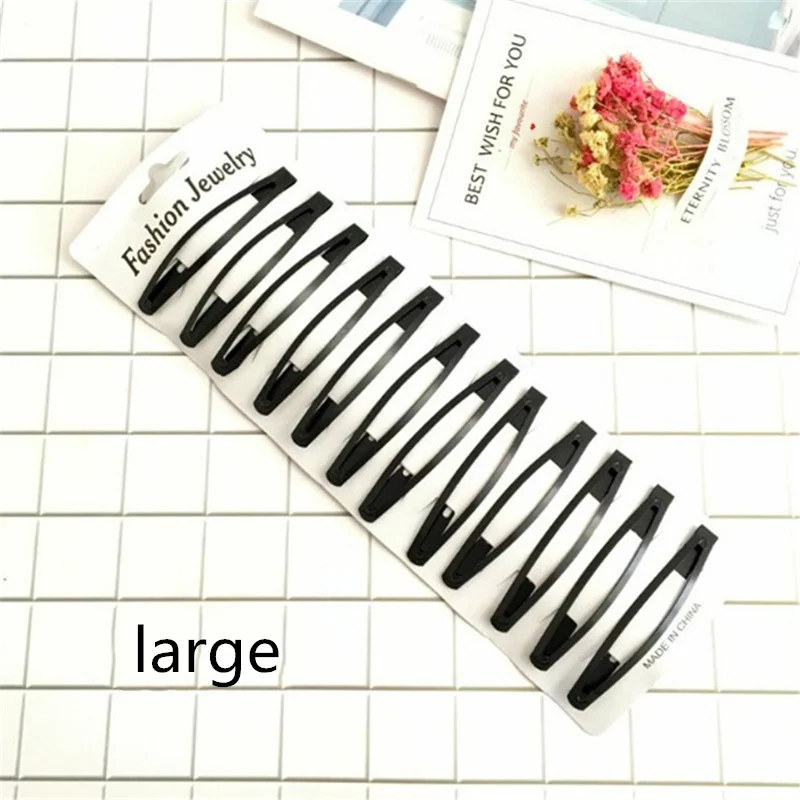 

12PCS/Pack New Simple Black Hair Clips Girls Hairpins BB Clips Barrettes Headbands For Womens Hairgrips Hair Accessories 3 Sizes