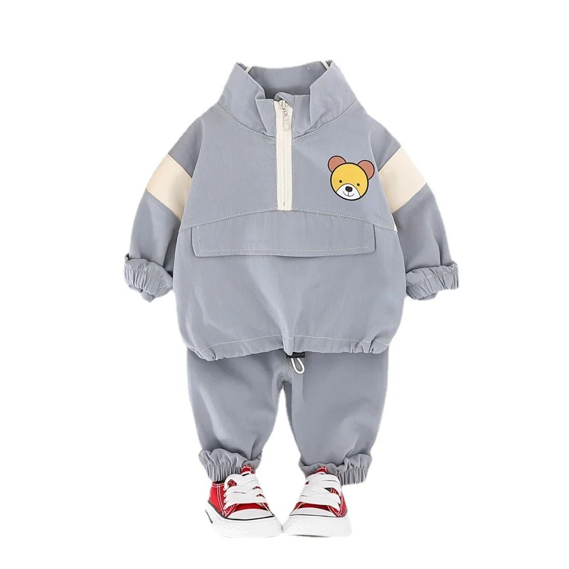 

Модные детские свитшоты, осенняя одежда для девочек, спортивная куртка для мальчиков, штаны, 2 шт./компл., повседневная одежда для малышей, де...