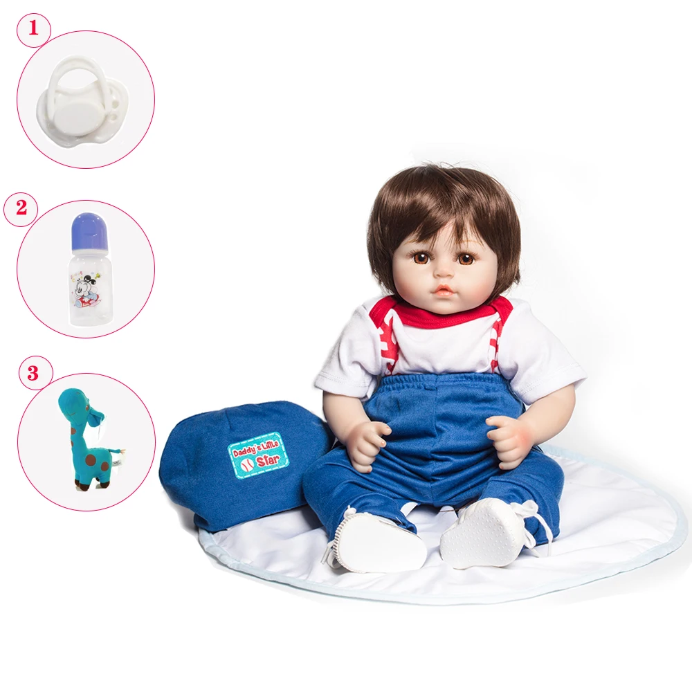 Hoomai Bebe Reborn 48 см Boneca силиконовые детские куклы Com Corpo De Silicone Menina Детские Детский