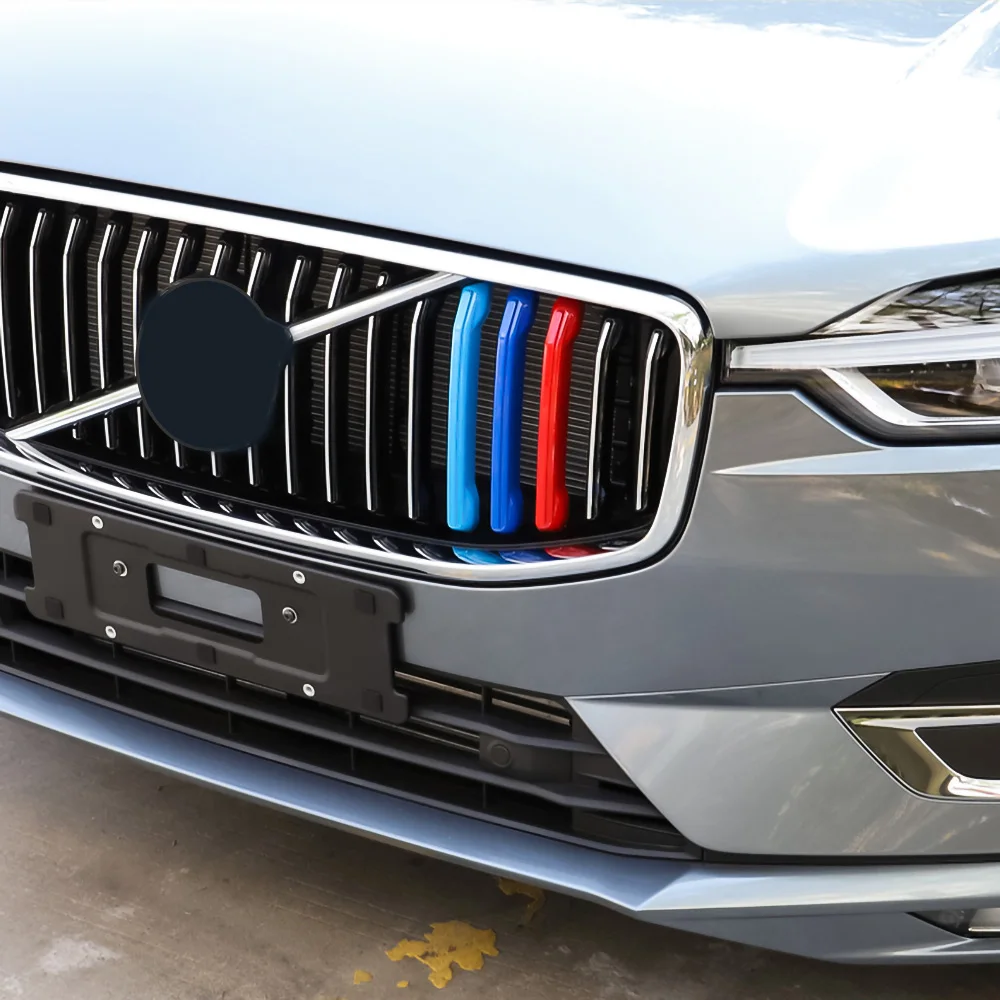 Автомобильный гриль 3 шт./компл. Трехцветная Декоративная полоса для Volvo XC60 2018
