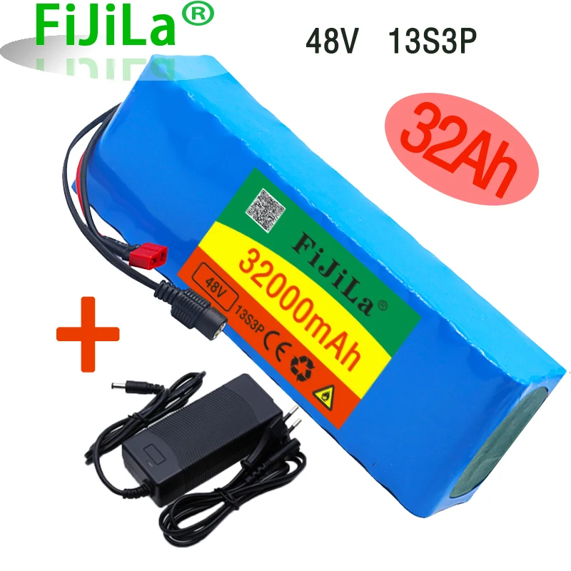 

Оригинальный 48v литий-ионный аккумулятор 48v 32000Ah 1000w 13S3P комплект литий-ионный батарей ионный аккумулятор для электрических велосипедов скут...