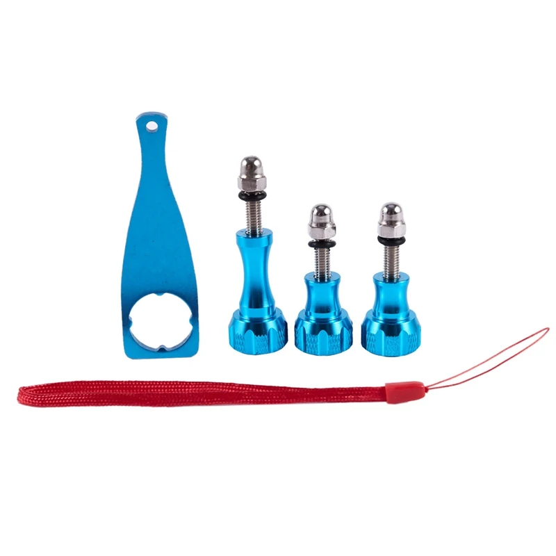 Алюминиевая ручка болт гайка винт + гаечный ключ для GoPro Hero 3 4 SJCAM SJ4000 (синий)|Чехлы