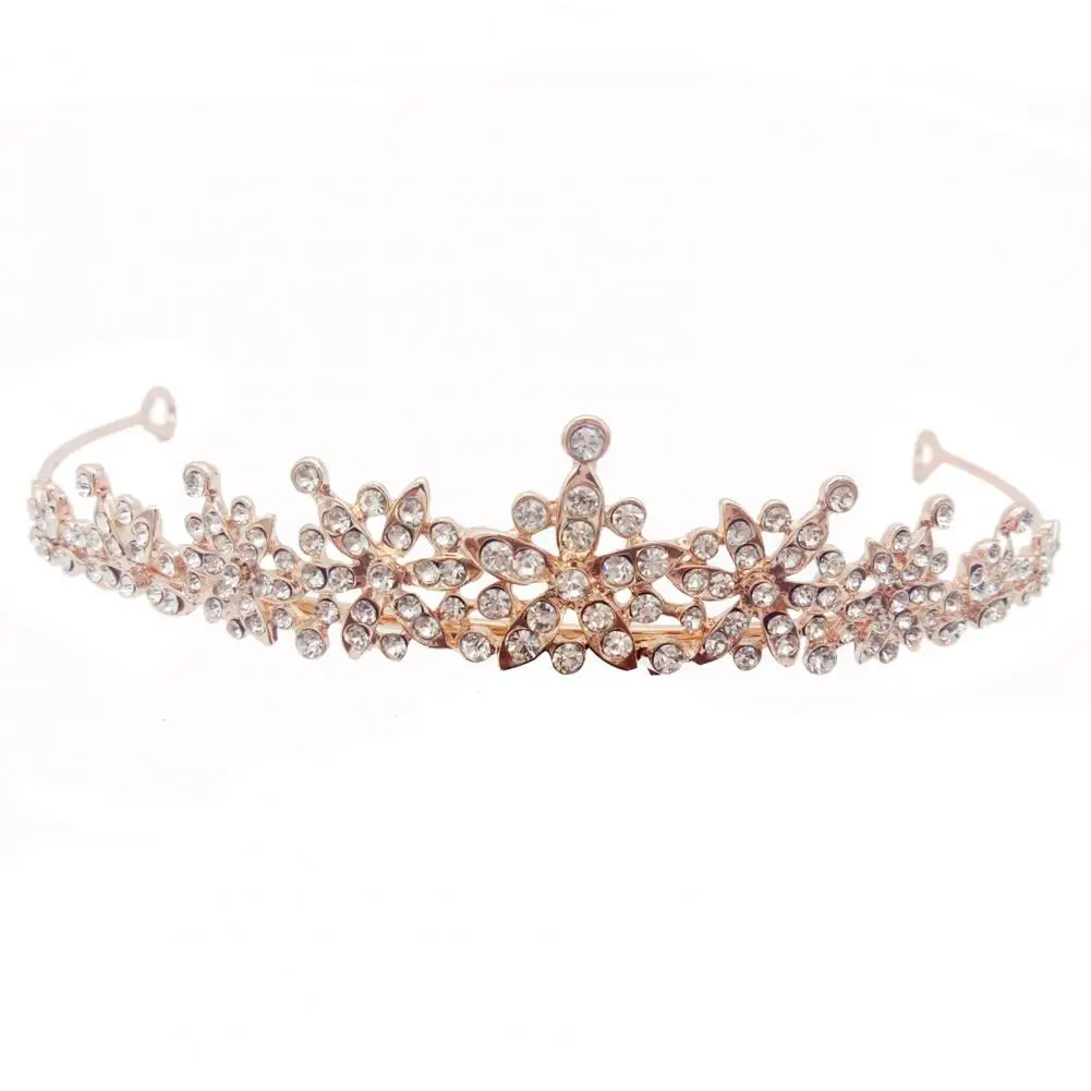 

Rhinestone Tiara Crown Shiny High Stability Fashionable Women Wedding Queen Crown Wedding Accessories