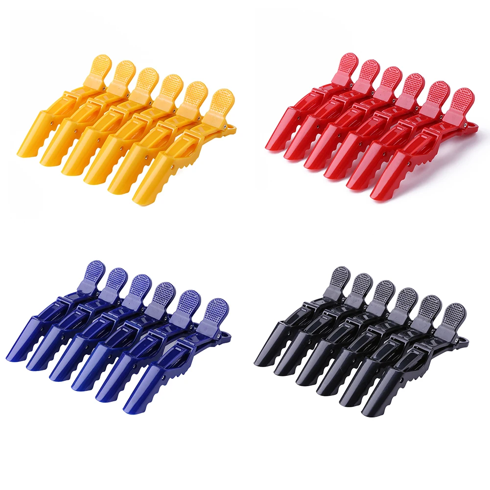 

6pcs Plastic Alligator Hair Clip Grip Clamps Women Girls Styling Alligator Clips Barber For Salon Styling Hair Accessories