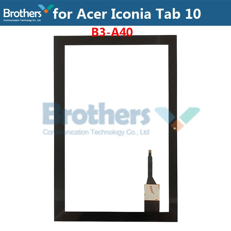 B3-A40 Black noFrame Планшет, сенсорный экран для acer Iconia Tab 10 A3-A40, B3-A40, сенсорный дигитайзер, переднее стекло с рамкой 10,1 '', замена панели, протестировано - Цвет: B3-A40 Black noFrame