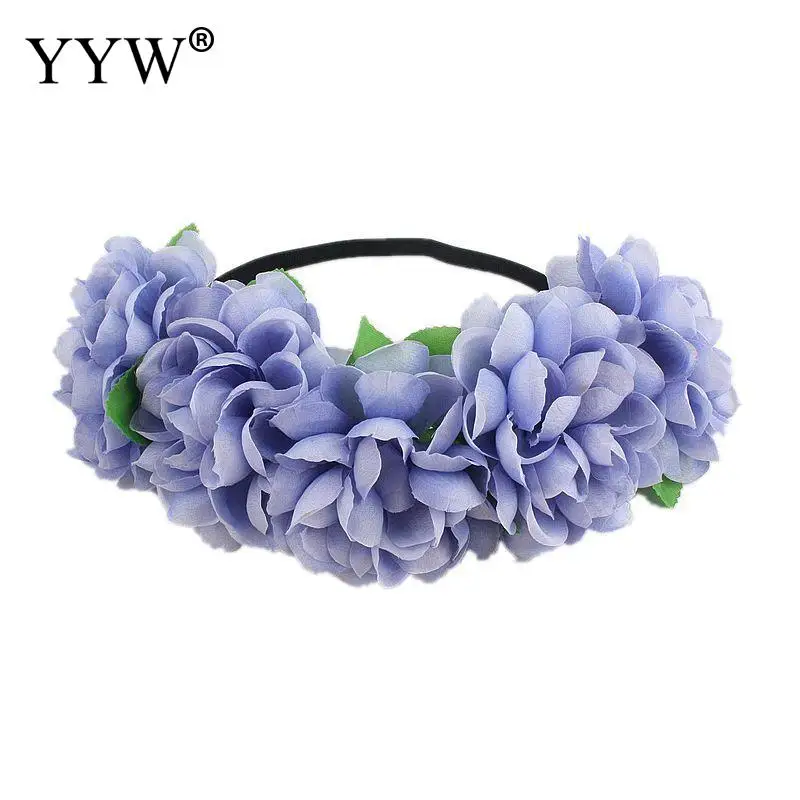 Женский цветочный обруч для волос Свадебный венок с искусственными цветами