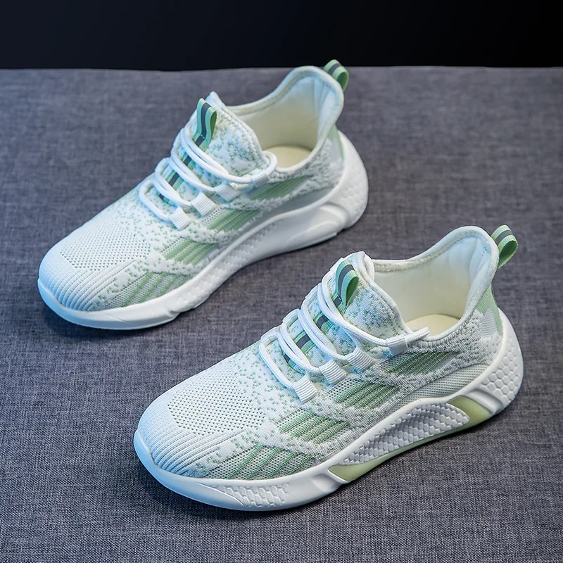 

2021 Spring Summer Women Sneakers Street Fashion Color Breathable Mesh Casual Sport Running Shoes Girl Patchwork Trainers