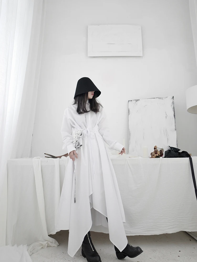 Рубашки Yamamoto женские свободные кружевные с ощущением индивидуальности