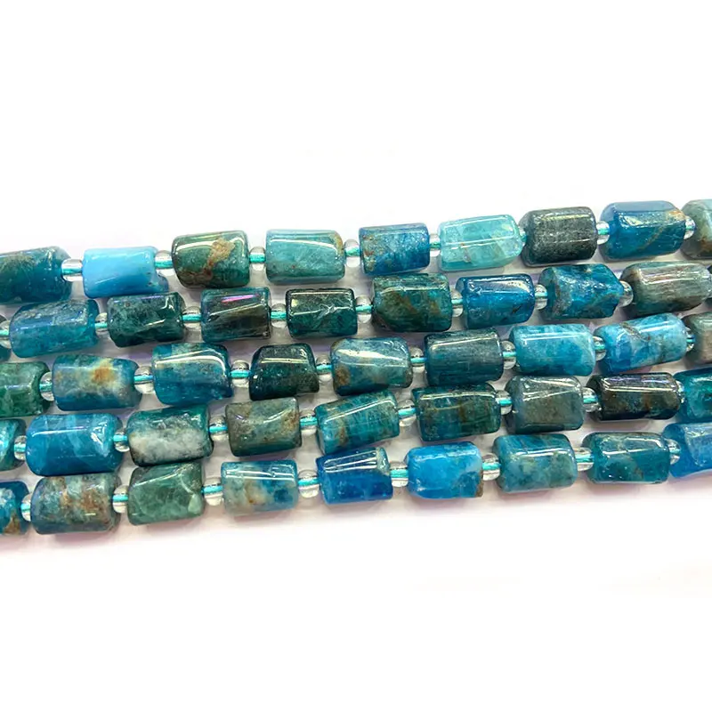 Бусины Из Натурального голубого апатита 6 х8 мм 38 см|Бусины| |