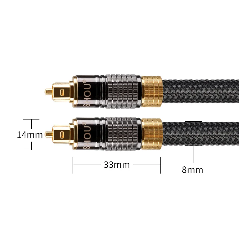 MOSHOU HIFI Digital Optical Audio Video Cable Oxyacid Free Copper Fiber Dolby DTS Sound 5.1 7.1 for Amplifier TV PS4 XBOX DVD |
