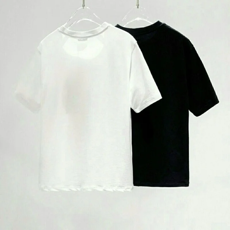 

2021 Summer New Women T shirt Fashion Brand Letter Embroidered Round Neck Women Top High Quality Large Size Unisex Men T shirts