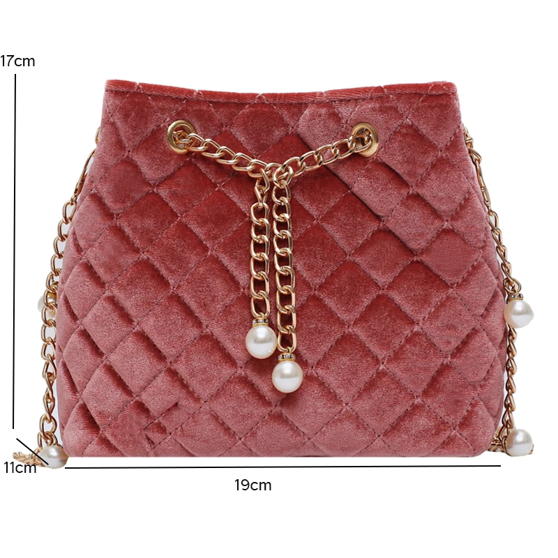 Женская клетчатая сумка мешок 2019 модная новинка высокое качество бархатная