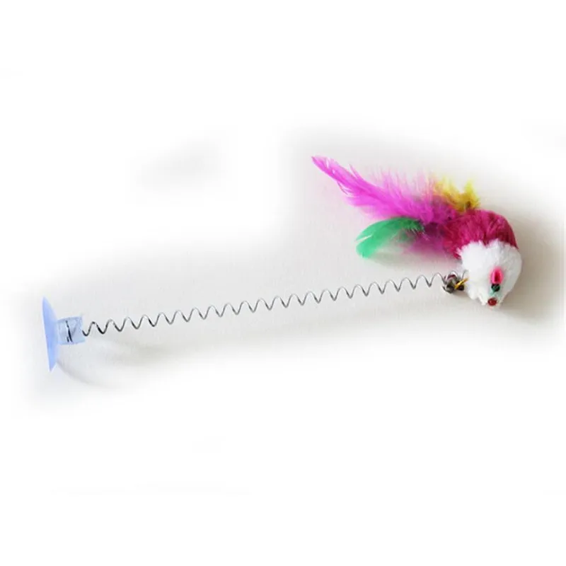 3 шт. забавные игрушки для кошек эластичное перо ложная мышь нижняя присоска