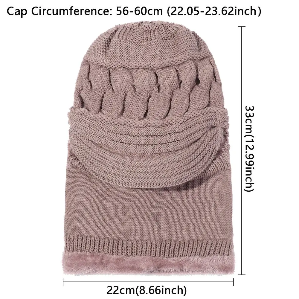 Зимняя женская шерстяная шапка с бархатным утеплителем теплая ветрозащитная