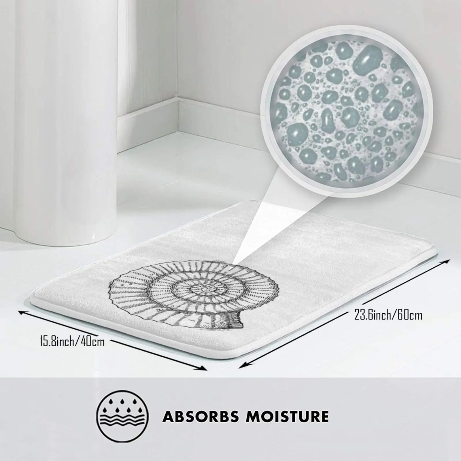 Коврик-подстилка Fibonacci Мягкий Нескользящий ковер-подстилка для изучения истории