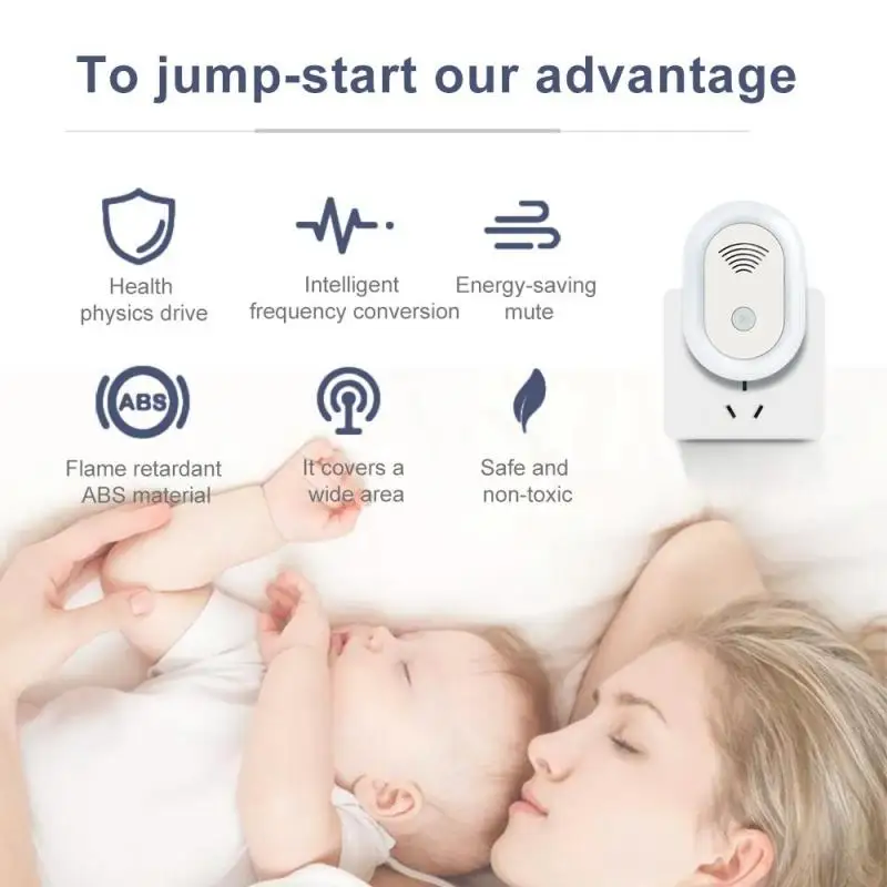 

Ultrasonic Rodent Insect Repellent Ultrasonic Frequency Insect Repellent Mini Outdoor Household Night Light Mosquito Killer