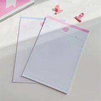 korean ins cute pink love memo pad b5 grid student word book diary loose leaf notebook school supplies stationery 30 sheets