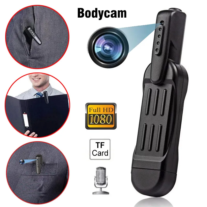 

Bodycam Mini Camera Small Pen Full HD 1080P Video DVR Recorder Wearable Body Cam Digital Sport DV Micro Camcorder Hidden Webcam