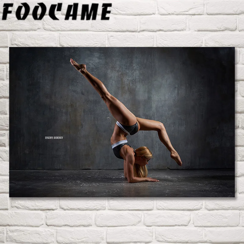 Foocome Йога фитнес-модель спортивные женские упражнения гимнастика тренажерные