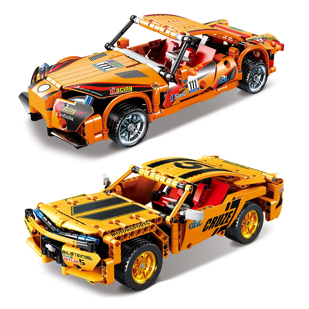 

City Pull Back Vehicle Model Super Racing Car building blocks Racer Speed Vehicle Supercar Children Kids Bricks Toys Gifts