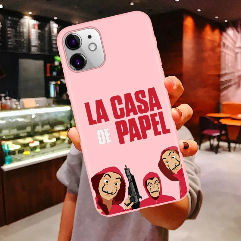 

Spain TV La Casa de papel case for iPhone 11 Pro Max Money Heist House Of Paper Phone Cover for iPhone 6S 6 7 8 Plus XS MAX XR x